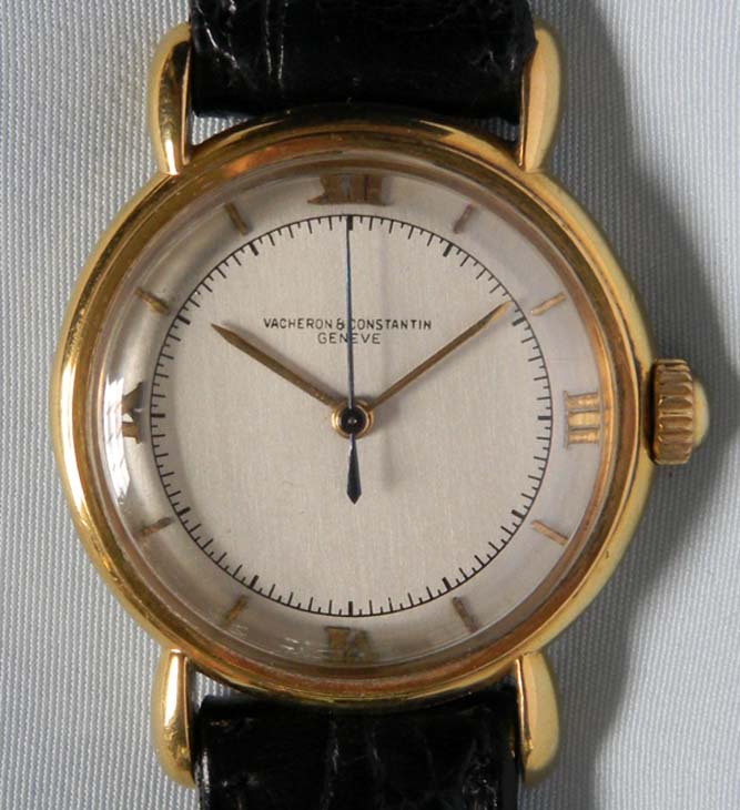   Vacheron and Constantin 18K gold anti-magnetic water resistant 
vintage wrist watch circa 1940.   