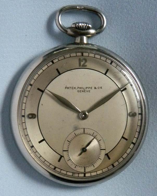  Patek Philippe  steel antique pocket watch  
