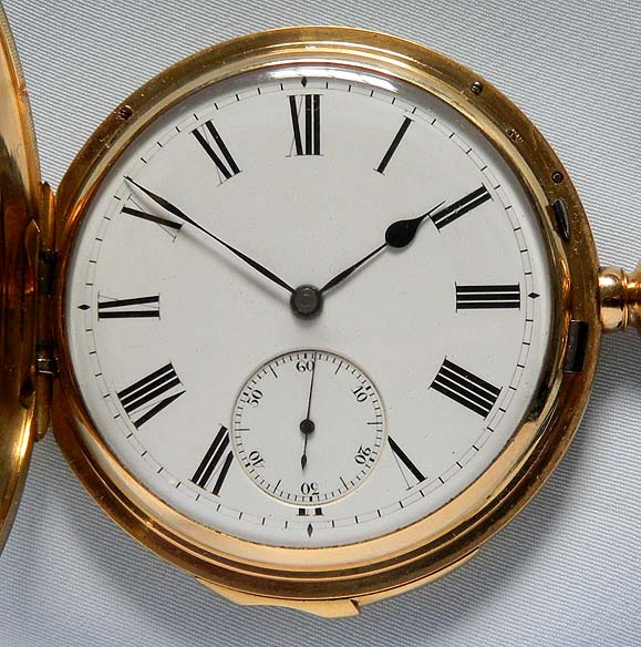 Frodsham English 18K gold minute repeater antique pocket watch.