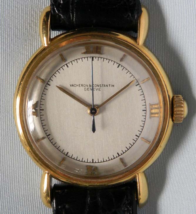   Vacheron and Constantin 18K gold anti-magnetic water resistant 
vintage wrist watch circa 1940.   