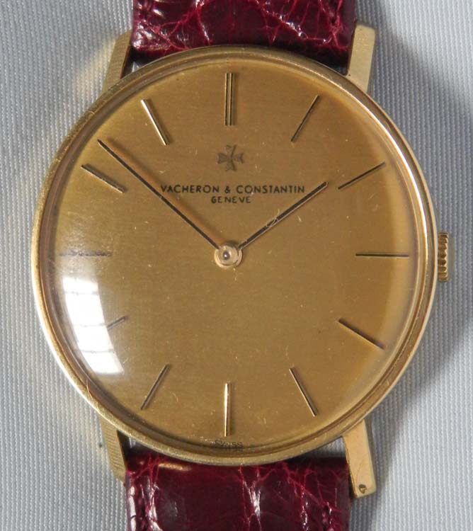   Fine 18K yellow gold Vacheron and Constantin vintage wrist watch circa 1965.  